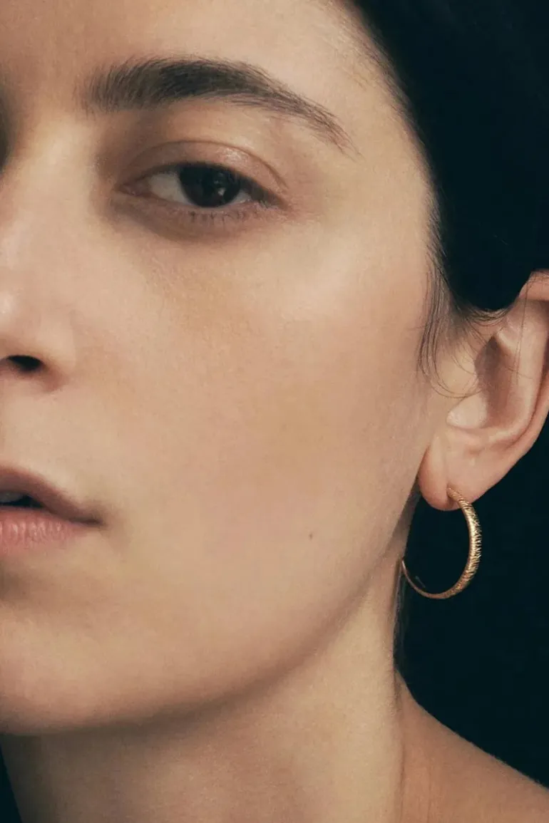 AGAVE HOOP EARRING GOLD