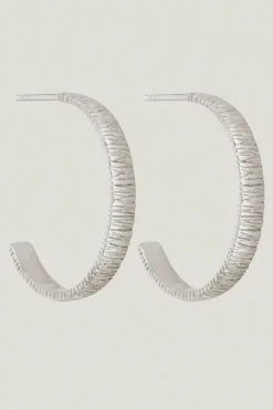 AGAVE HOOP EARRING SILVER