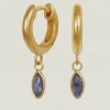 Alessandra Earrings Iolite Gold