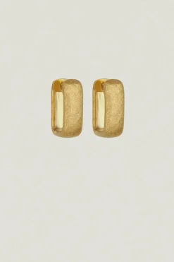 Alida Square Hoops Gold Vermeil