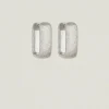 Alida Square Hoops Sterling Silver