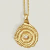 ASTER NECKLACE DIAMOND GOLD VERMEIL