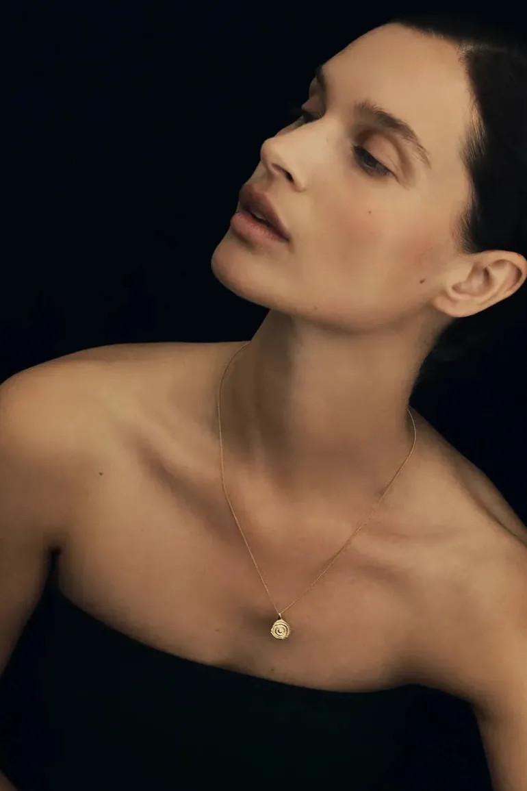 ASTER NECKLACE DIAMOND GOLD VERMEIL