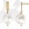 Baroque Pearl Earrings Gold