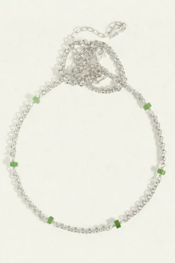 BIA GREEN AVENTURINE NECKLACE SILVER