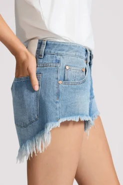 Bonitas Low Waist Denim Shorts - Bolt Blue