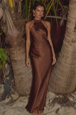 BRIGITTE MAXI DRESS - CHOCOLATE