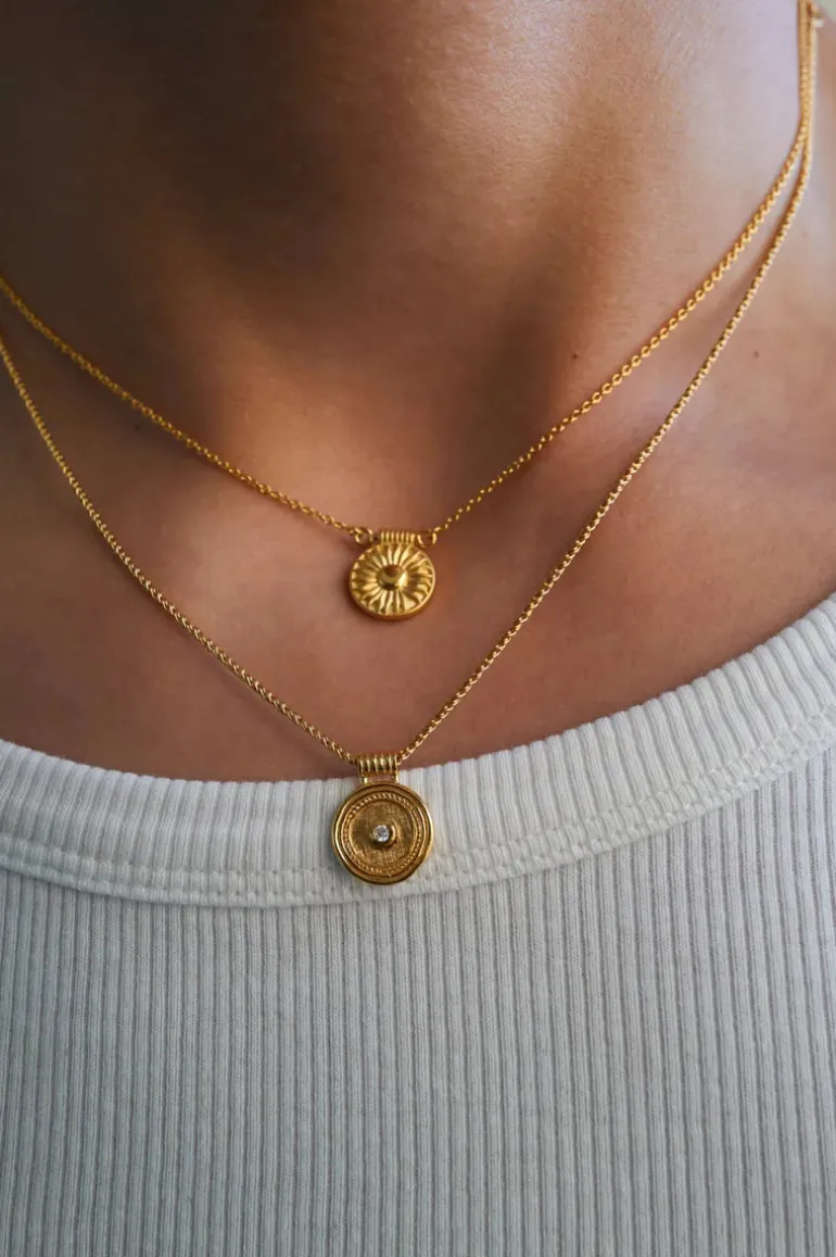 Capella Coin Necklace Gold Vermeil