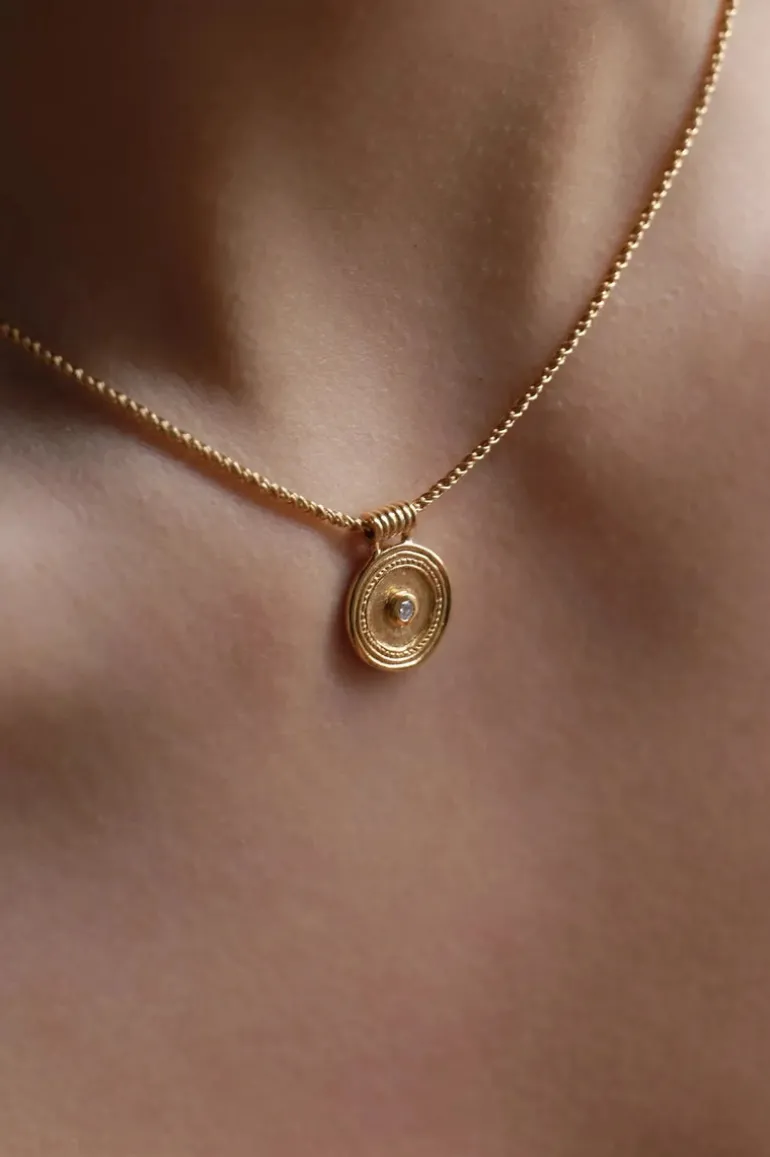 Capella Coin Necklace Gold Vermeil