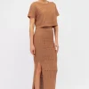 Carousel Knit Skirt Chocolate