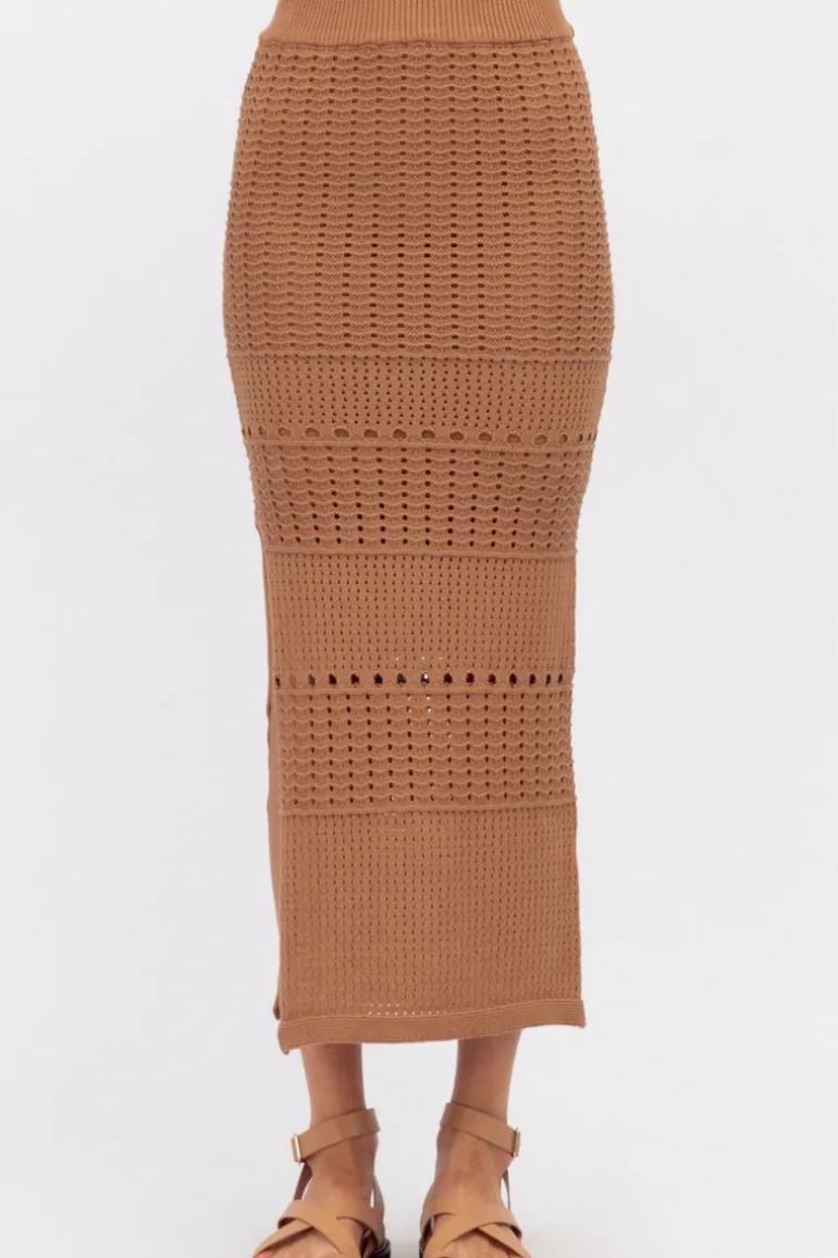 Carousel Knit Skirt Chocolate