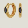 Chrysalis Earrings Sapphire Gold