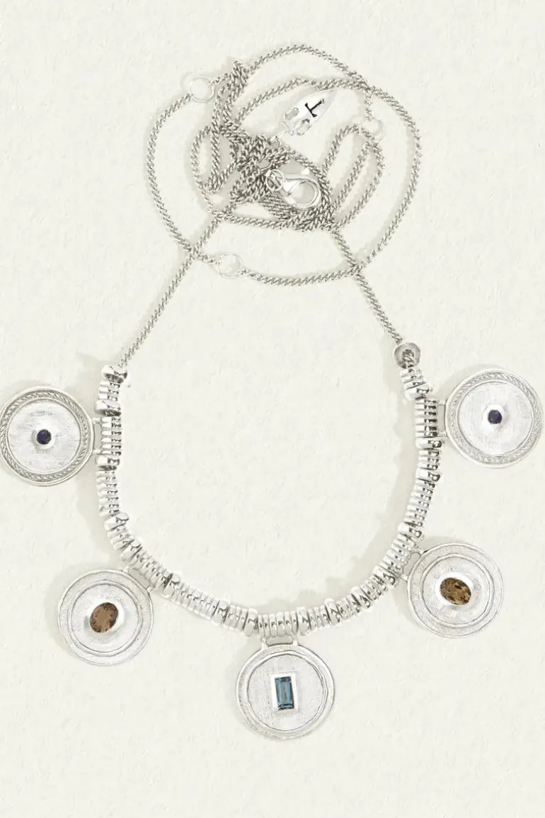 DENARII STATEMENT NECKLACE SILVER