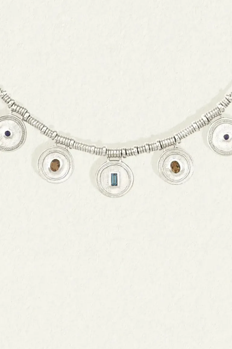 DENARII STATEMENT NECKLACE SILVER