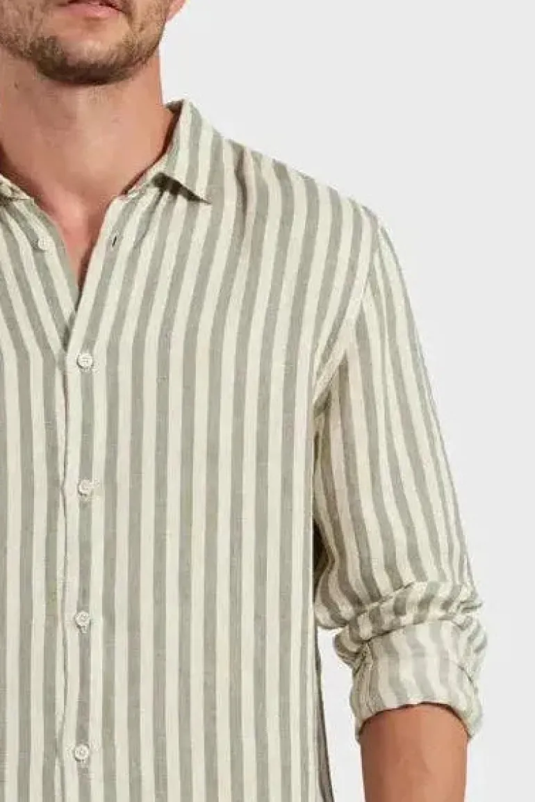 FARRELLY SHIRT JASPER GREEN STRIPE