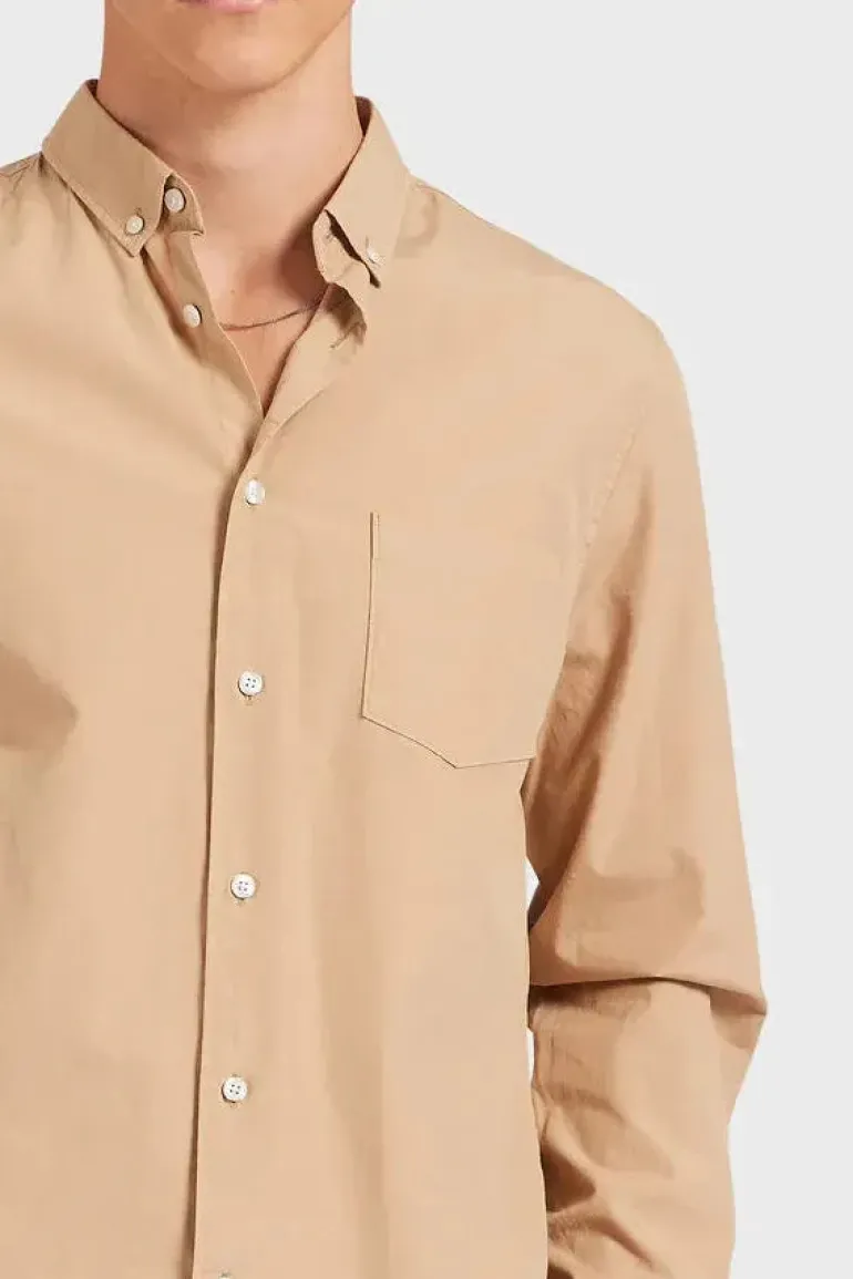 Frank Poplin Shirt Nougat Beige