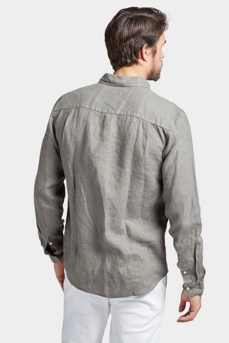 Hampton Linen L/S Shirt Olive