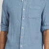 Hampton L/S Linen Shirt Blue Horizon