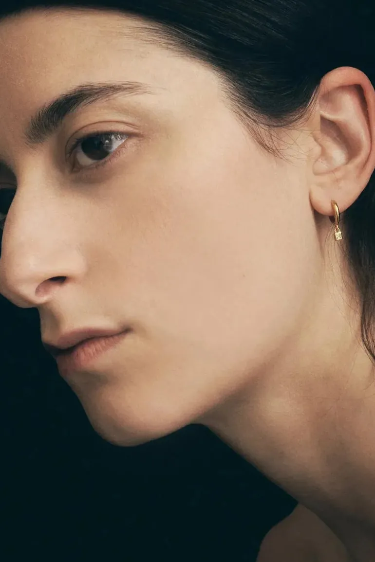 HEBE EARRING GOLD PERIDOT