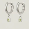 HEBE EARRINGS SILVER PERIDOT