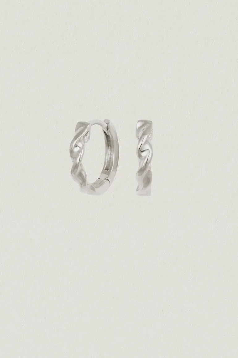 Helix Huggie Earrings Silver