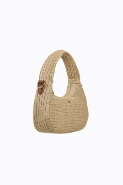 Indigo Raffia XBody Grab Bag