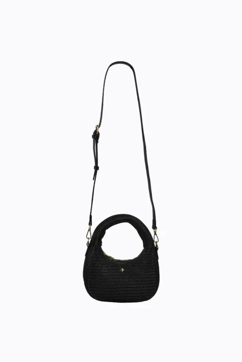 Indigo Raffia XBody Grab Bag