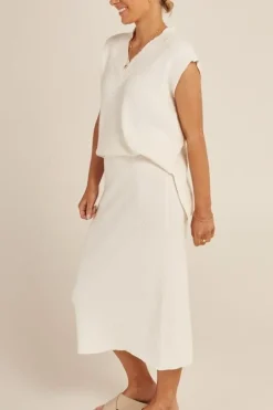 Jasper Knitted Skirt - White