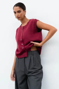Kasey Button Knit Vest