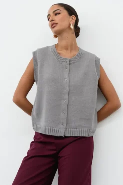 Kasey Button Knit Vest