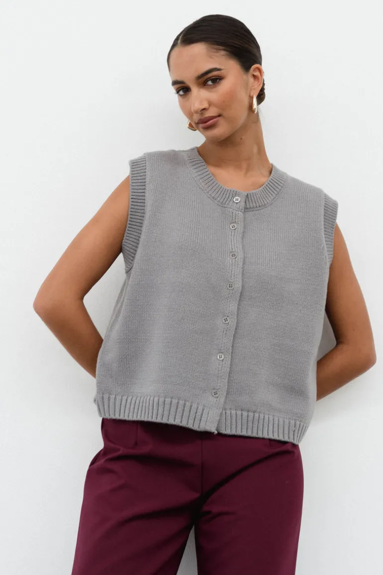 Kasey Button Knit Vest