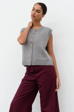 Kasey Button Knit Vest