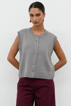 Kasey Button Knit Vest