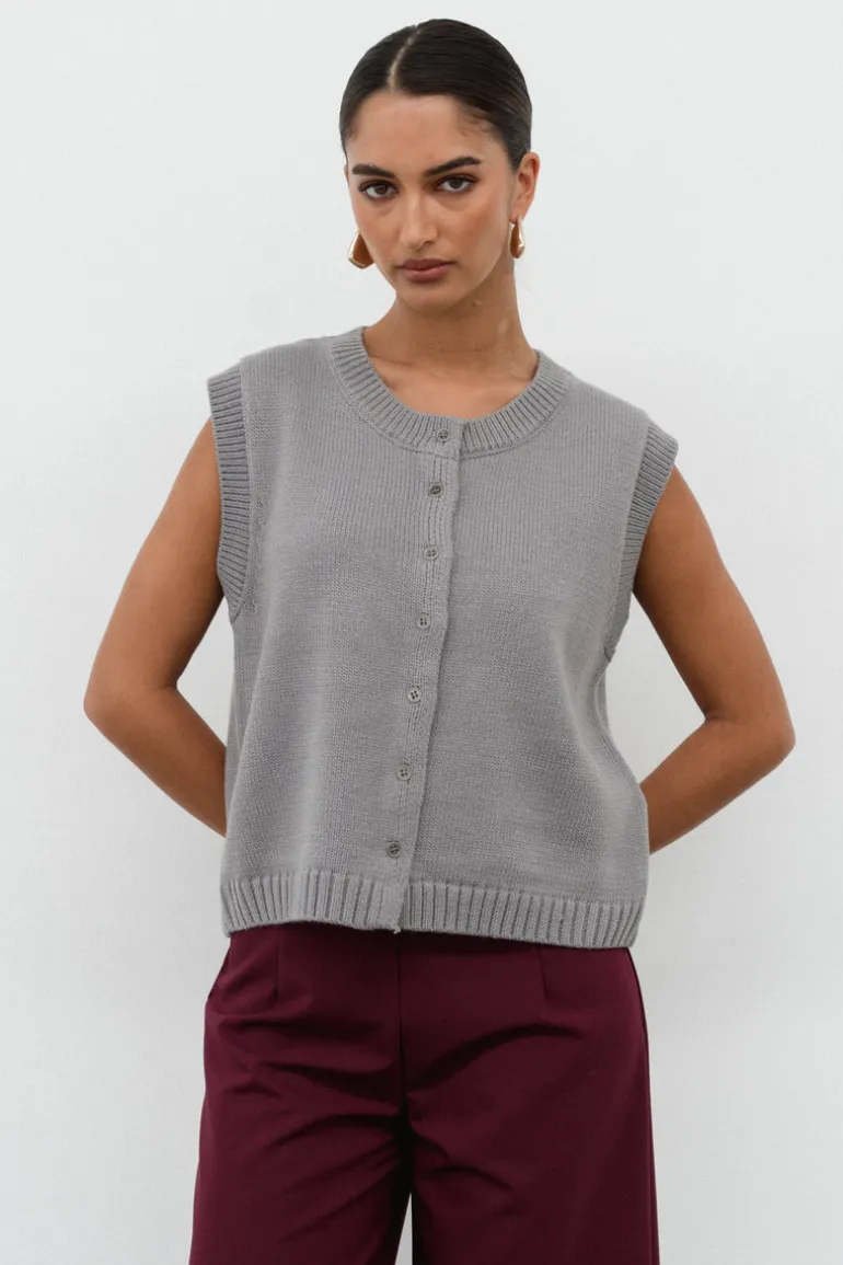 Kasey Button Knit Vest