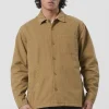 Koi Stitched Overshirt Camel
