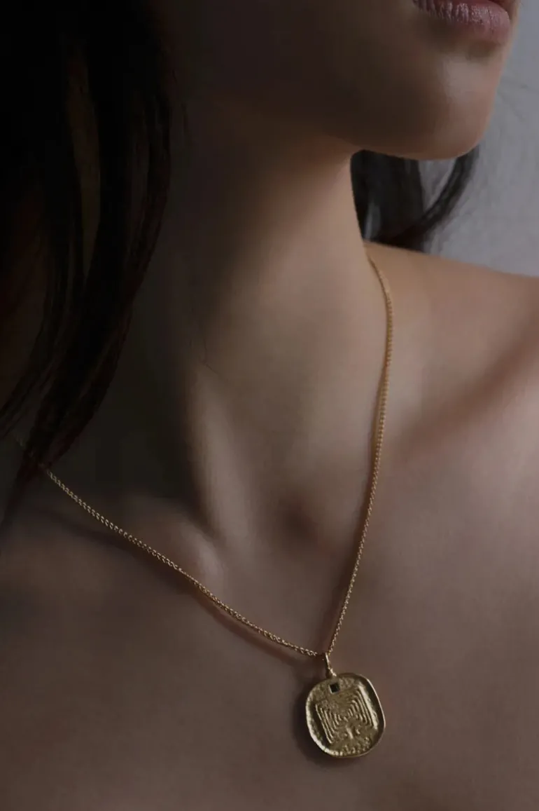 Labyrinth Necklace Gold Vermeil