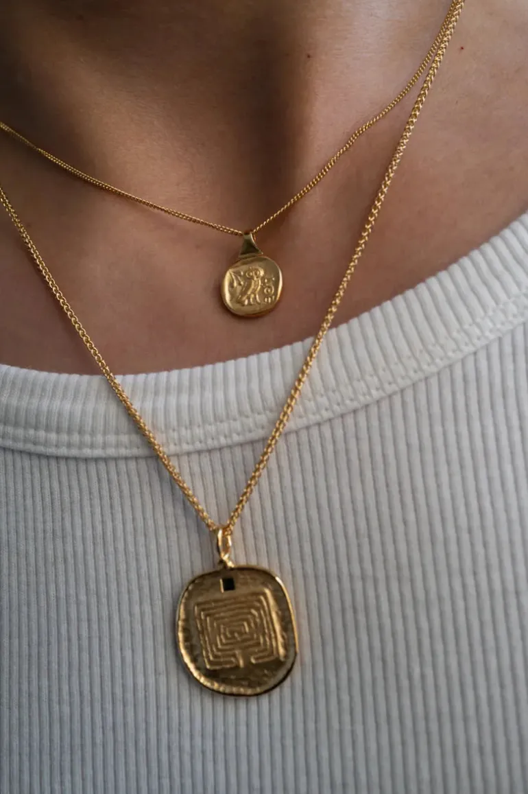 Labyrinth Necklace Gold Vermeil
