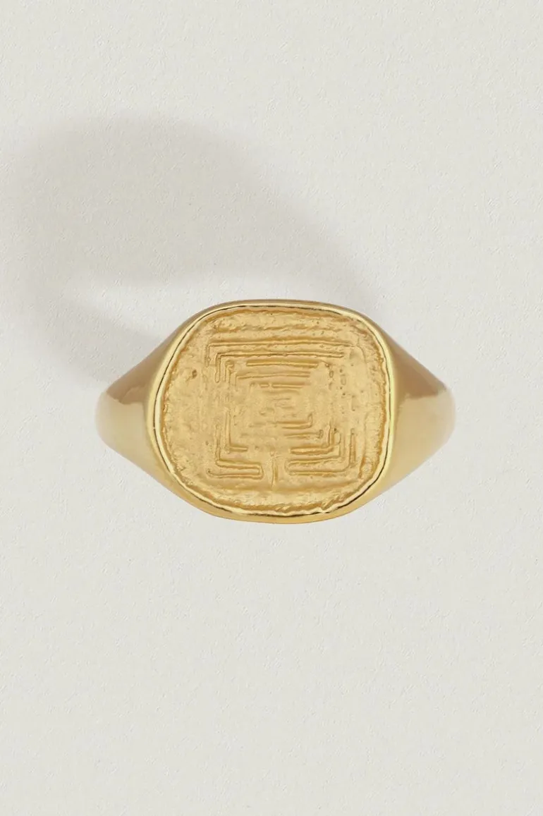 Labyrinth Ring Gold Vermeil