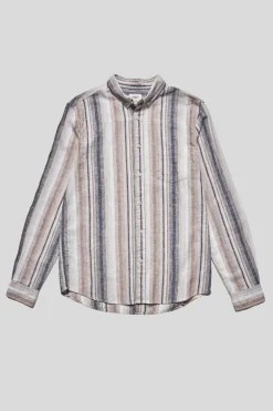 Lassen Linen Shirt Blue/Natural