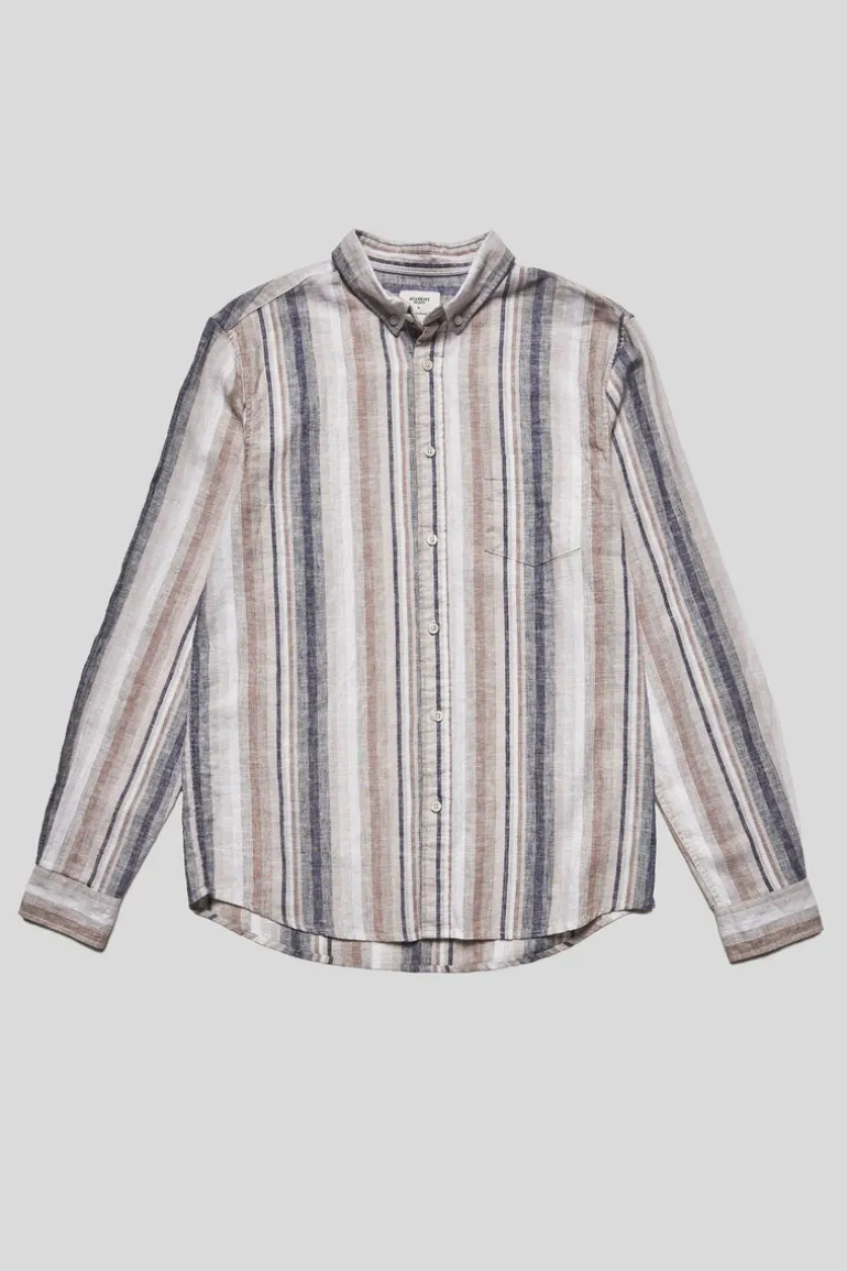 Lassen Linen Shirt Blue/Natural
