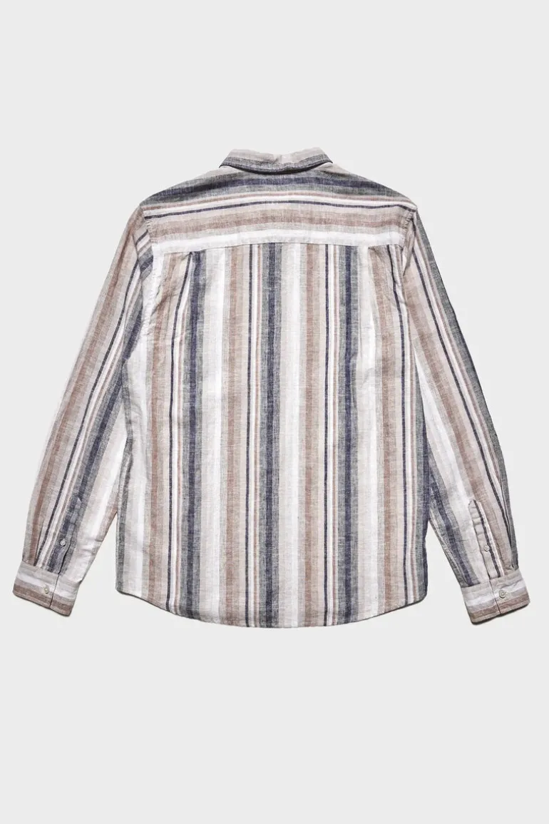 Lassen Linen Shirt Blue/Natural