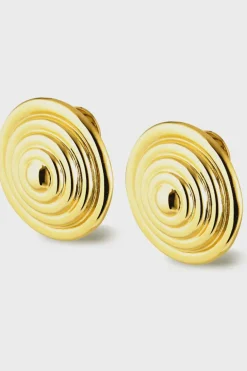 LILOU EARRINGS. GOLD .