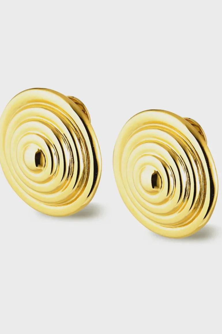 LILOU EARRINGS. GOLD .