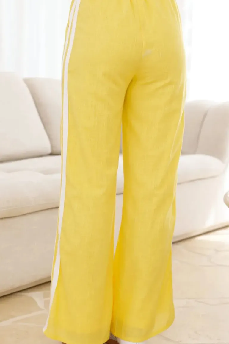 Limone Yellow Racer Pants