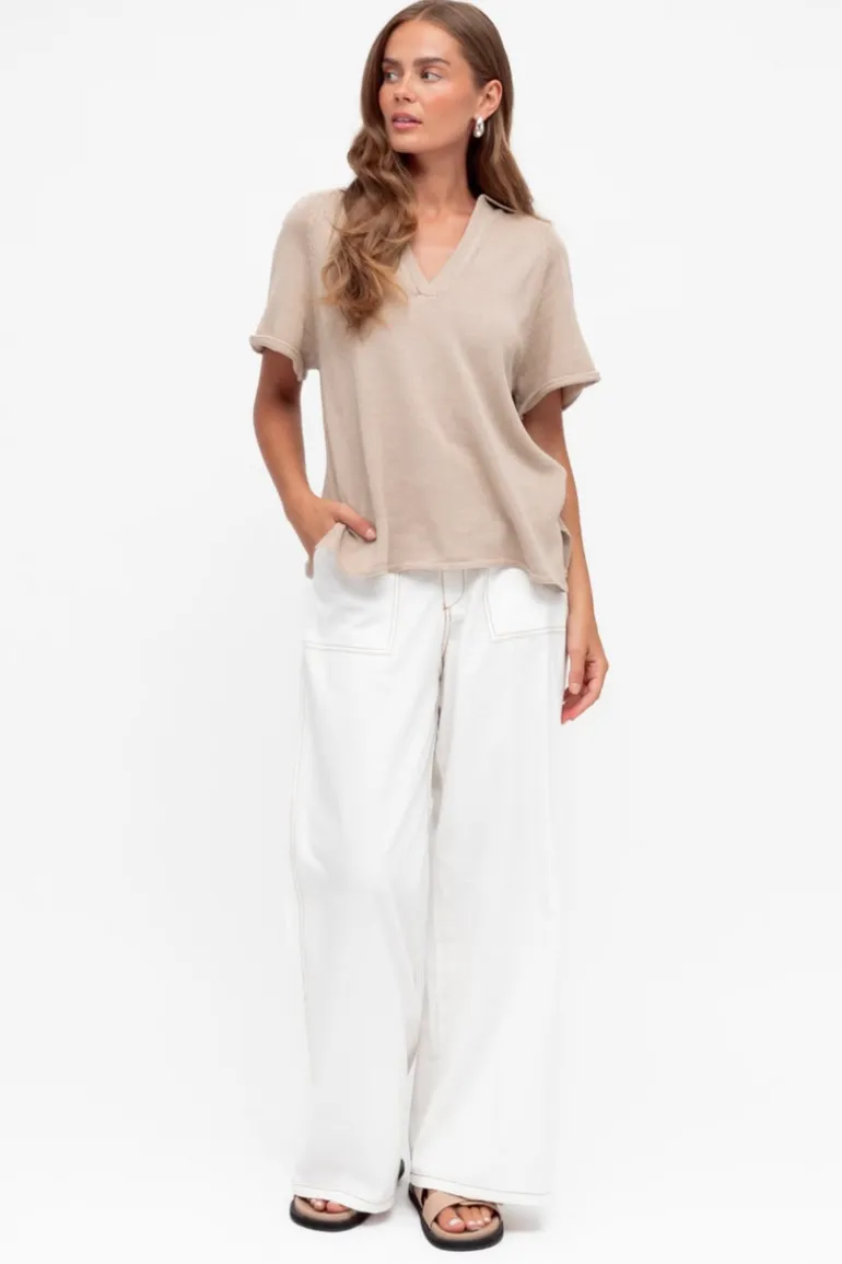 LOL Off white contrast stitch Pants