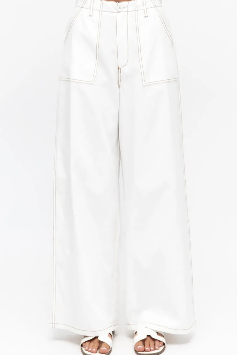 LOL Off white contrast stitch Pants