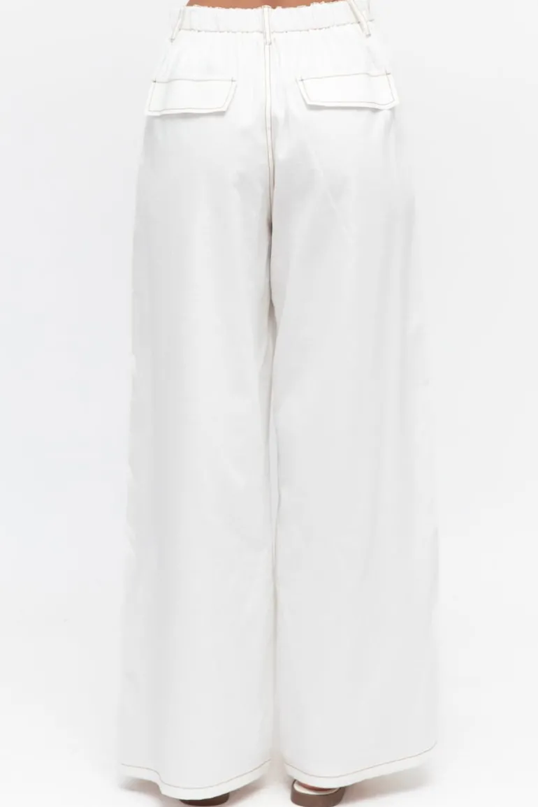 LOL Off white contrast stitch Pants