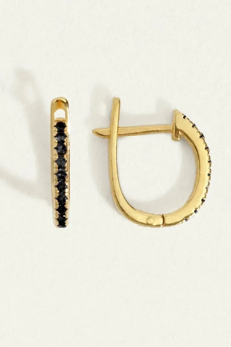 Lyre Earrings Spinel Gold