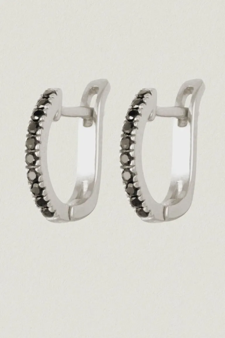 Lyre Earrings Spinel Silver