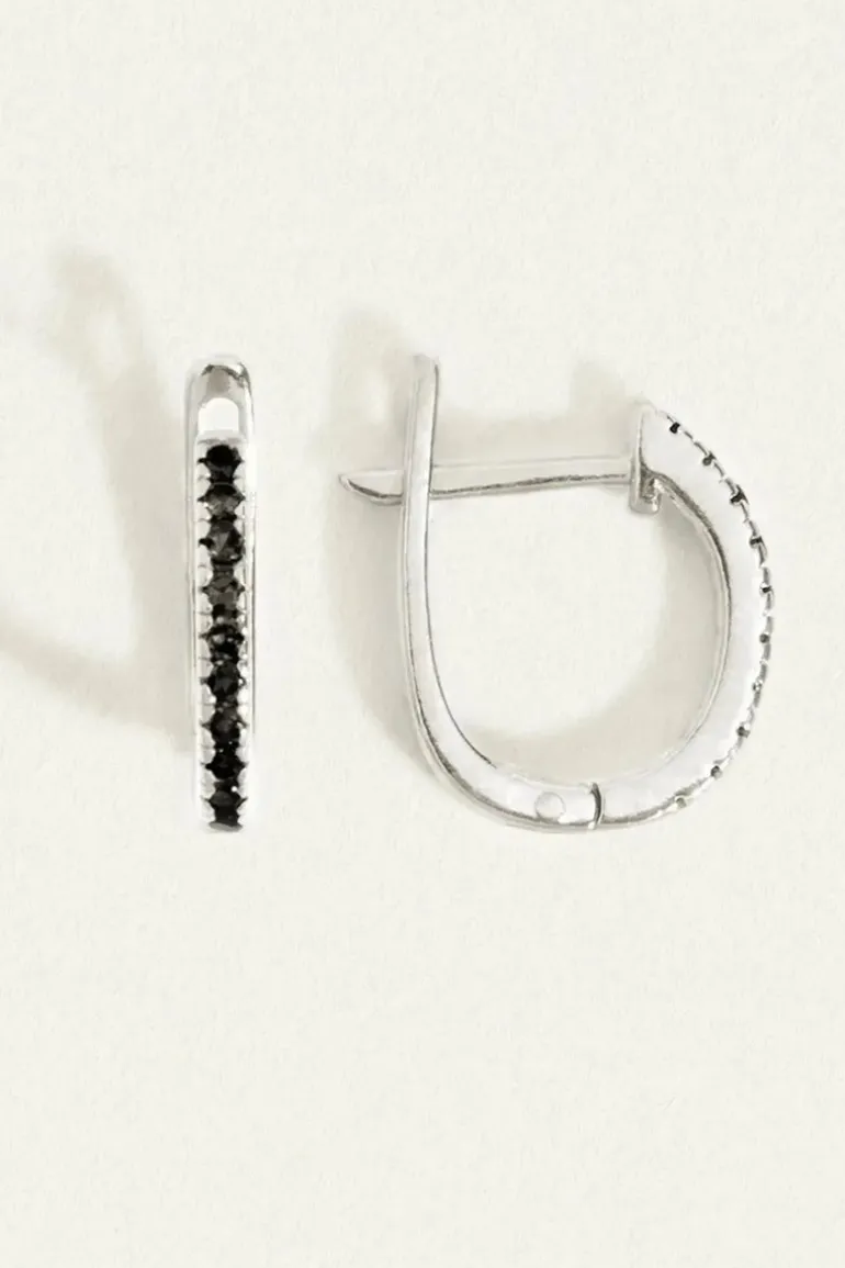 Lyre Earrings Spinel Silver